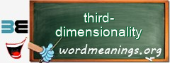 WordMeaning blackboard for third-dimensionality